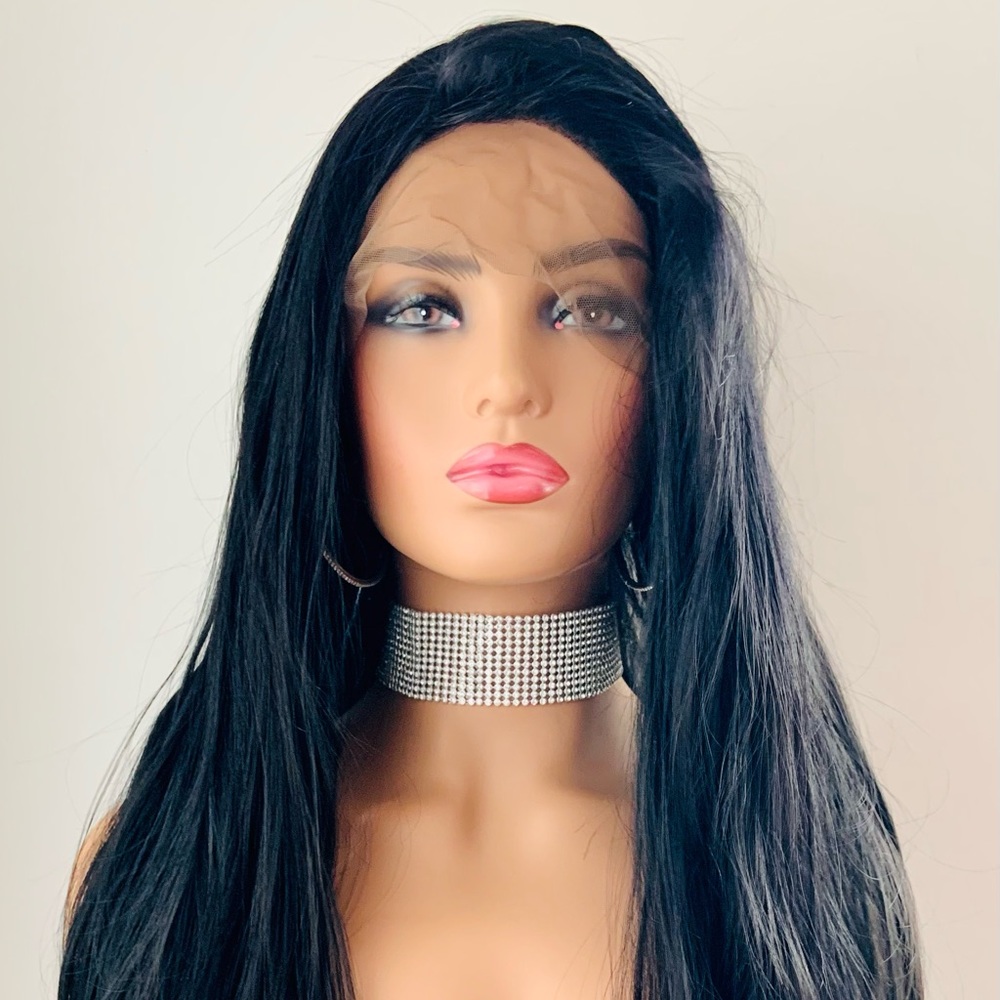 Beautiful! - Long Black Versatile 13x2.5 Lace Front Premium Fiber Wig 🖤
